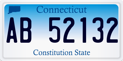 CT license plate AB52132