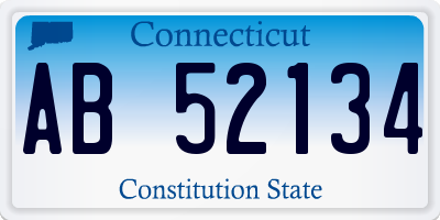 CT license plate AB52134