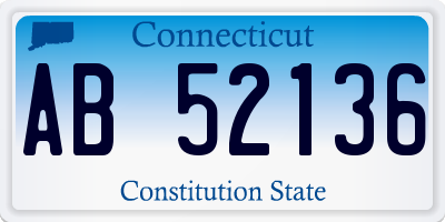 CT license plate AB52136