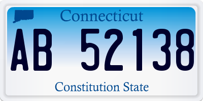 CT license plate AB52138