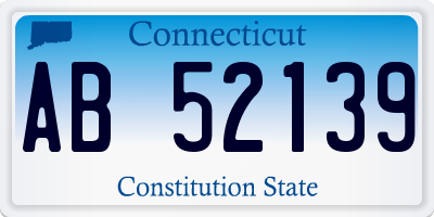 CT license plate AB52139