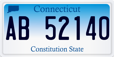 CT license plate AB52140