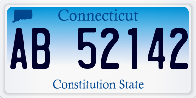 CT license plate AB52142