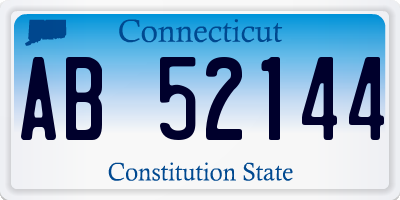 CT license plate AB52144