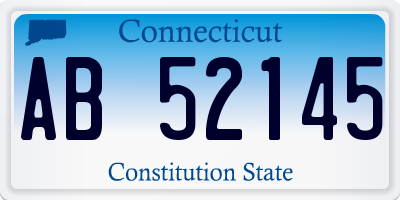 CT license plate AB52145