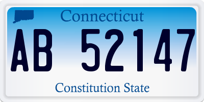 CT license plate AB52147