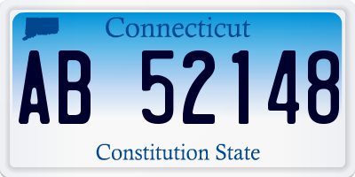 CT license plate AB52148