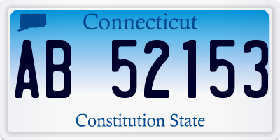 CT license plate AB52153