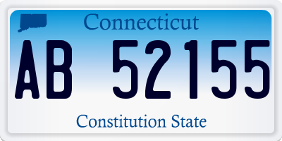 CT license plate AB52155