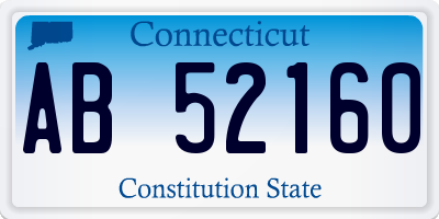 CT license plate AB52160