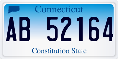 CT license plate AB52164