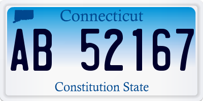 CT license plate AB52167