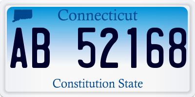 CT license plate AB52168