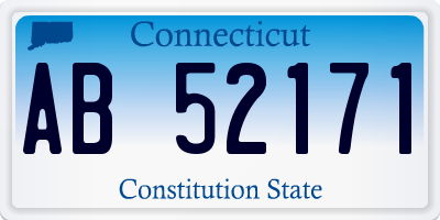 CT license plate AB52171