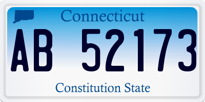 CT license plate AB52173