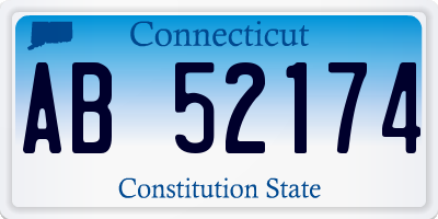 CT license plate AB52174