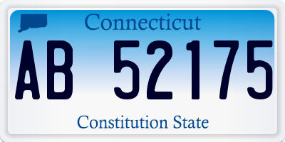 CT license plate AB52175