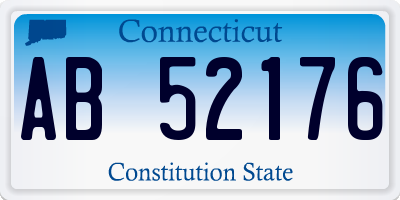CT license plate AB52176