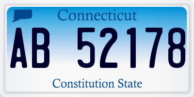 CT license plate AB52178