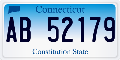 CT license plate AB52179