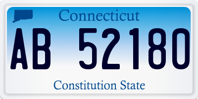 CT license plate AB52180