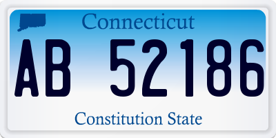 CT license plate AB52186