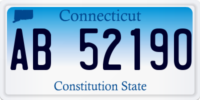 CT license plate AB52190