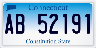 CT license plate AB52191