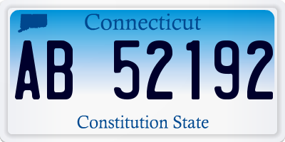 CT license plate AB52192