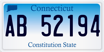 CT license plate AB52194