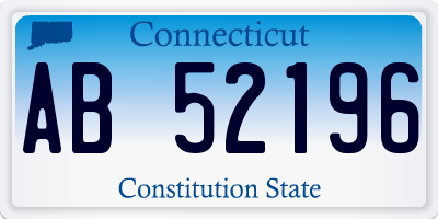 CT license plate AB52196