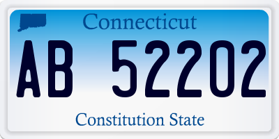 CT license plate AB52202