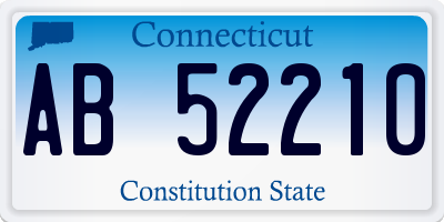 CT license plate AB52210