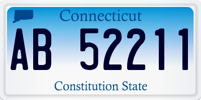 CT license plate AB52211