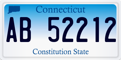 CT license plate AB52212