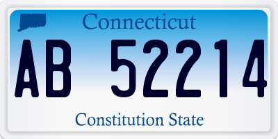 CT license plate AB52214