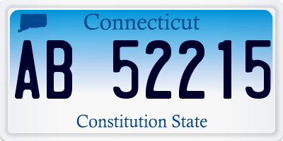 CT license plate AB52215