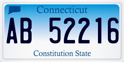 CT license plate AB52216