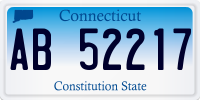 CT license plate AB52217