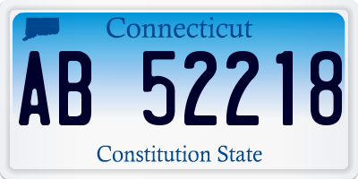 CT license plate AB52218