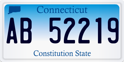 CT license plate AB52219