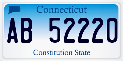 CT license plate AB52220