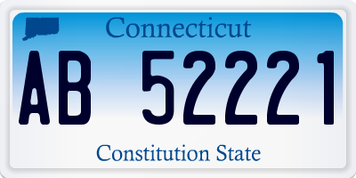 CT license plate AB52221