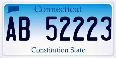 CT license plate AB52223