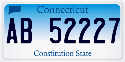 CT license plate AB52227
