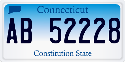 CT license plate AB52228