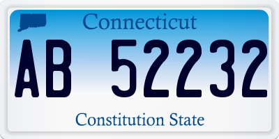 CT license plate AB52232