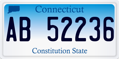 CT license plate AB52236