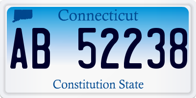 CT license plate AB52238