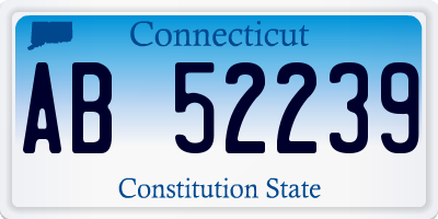 CT license plate AB52239